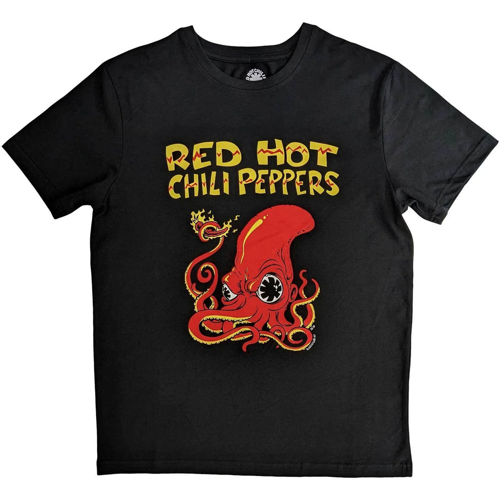 Red Hot Chili Peppers Octopus Rock Official Black New - Adult & Kids T-Shirts, Sweatshirts & Hoodies apparel design preview 1