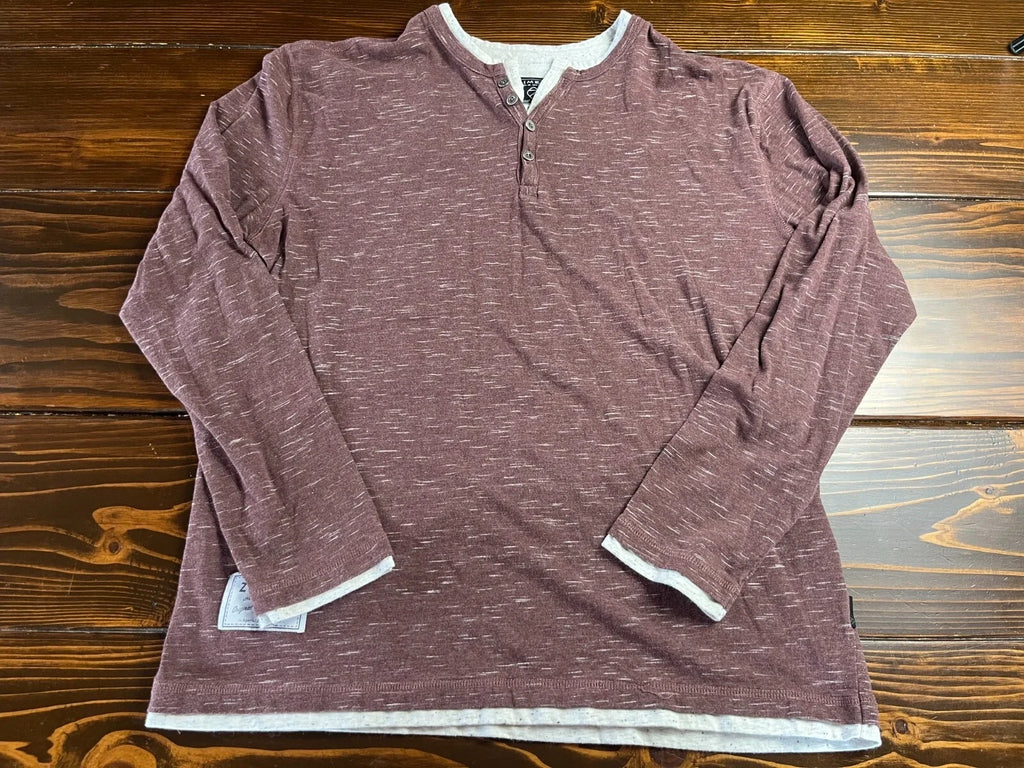 Zimego Men's Size XL Burgundy Gray Heather Round - Adult & Kids T-Shirts, Sweatshirts & Hoodies apparel design preview 1