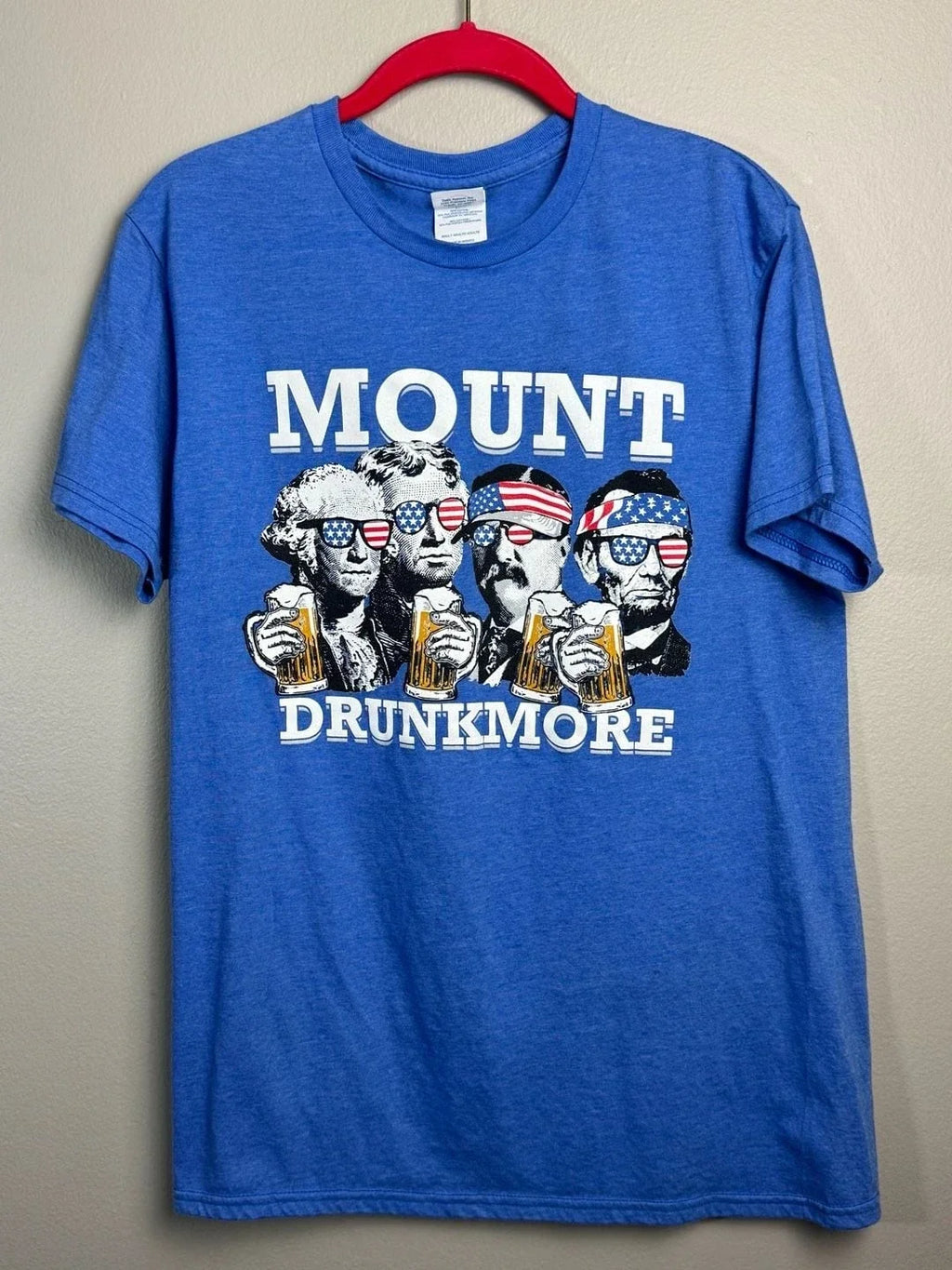 Delta Mount Drunkmore Presidents Beer Graphic Blue - Adult & Kids T-Shirts, Sweatshirts & Hoodies apparel design preview 1
