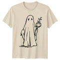 Ghost Holding Pumpkin Halloween Spooky Gift For Him - Adult & Kids T-Shirts, Sweatshirts & Hoodies apparel design preview 1