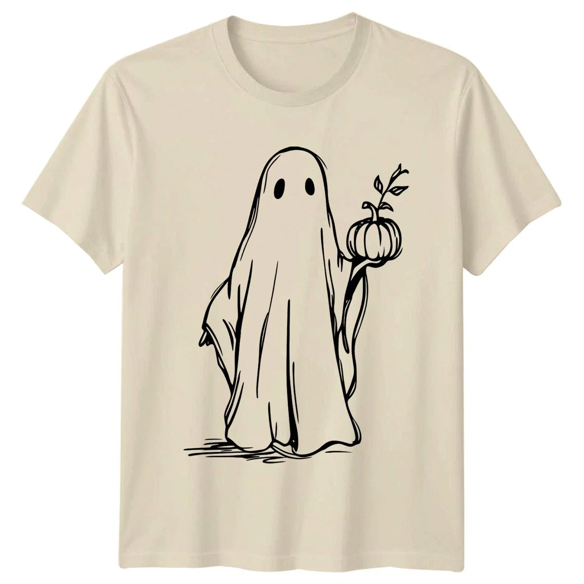 Ghost Holding Pumpkin Halloween Spooky Gift For Him - Adult & Kids T-Shirts, Sweatshirts & Hoodies apparel design preview 1