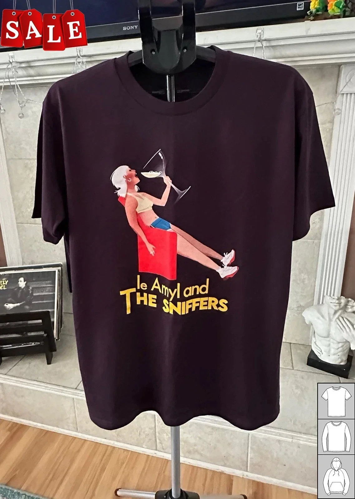 AMYL AND THE SNIFFERS Punk Flawless Rock Drinking - Adult & Kids T-Shirts, Sweatshirts & Hoodies apparel design preview 1