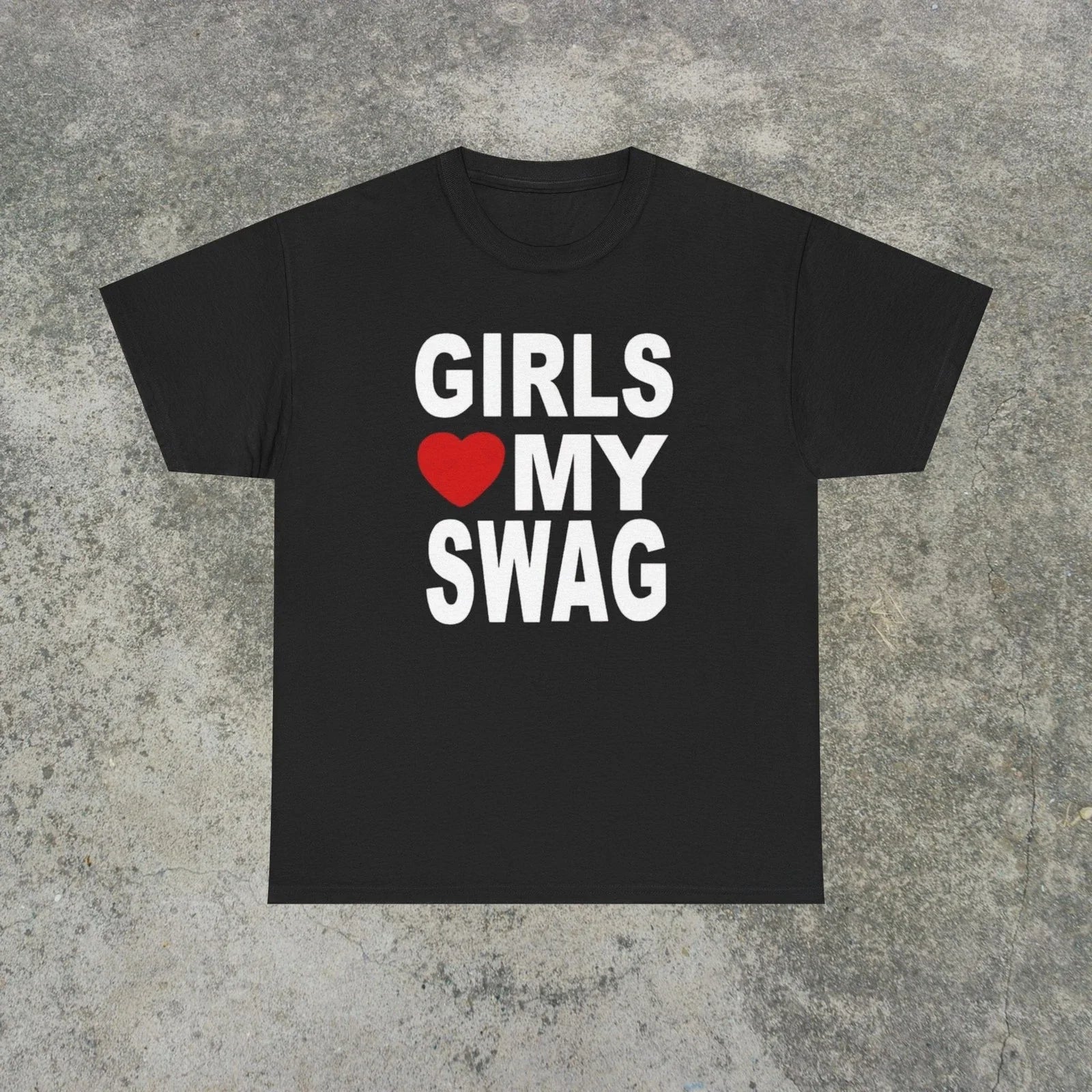 Girls Love My Swag Funny Y2K Graphic Mens Black Retro - Adult & Kids T-Shirts, Sweatshirts & Hoodies apparel design preview 1