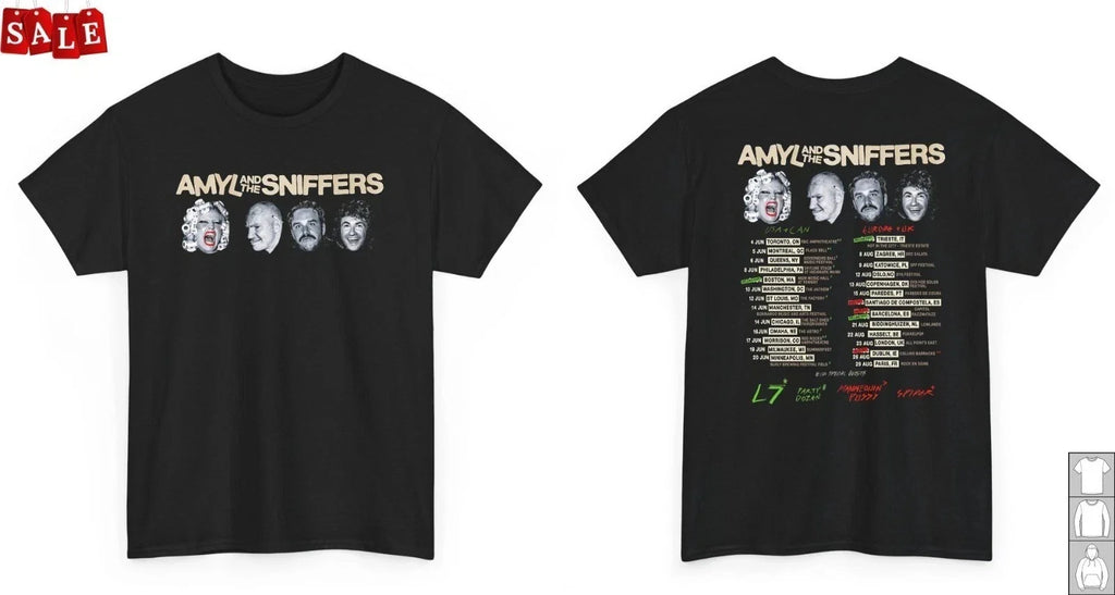 Amyl and The Sniffers 2026 Music Concert Unisex S-5XL - Adult & Kids T-Shirts, Sweatshirts & Hoodies apparel design preview 1