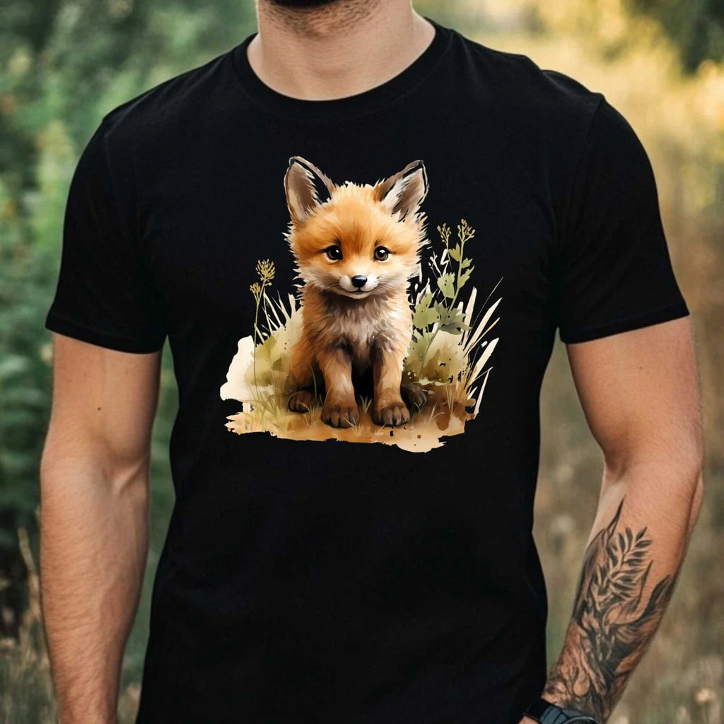 Mens Fox Print Cotton Size XS to 5XL - Adult & Kids T-Shirts, Sweatshirts & Hoodies apparel design preview 1