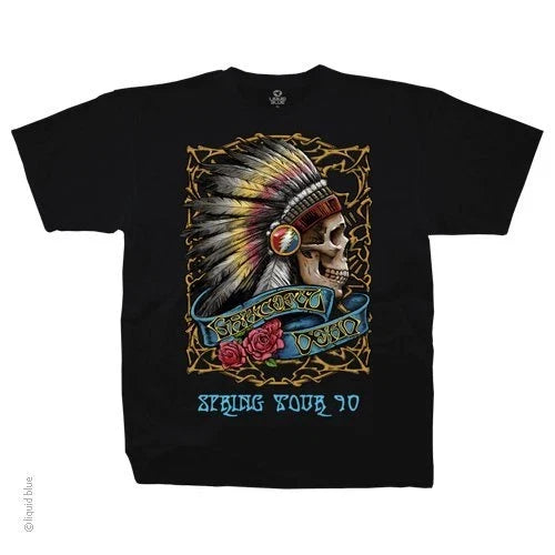 GRATEFUL DEAD-SPRING TOUR '90-INDIAN- S-M-L-XL-2X - Adult & Kids T-Shirts, Sweatshirts & Hoodies apparel design preview 1