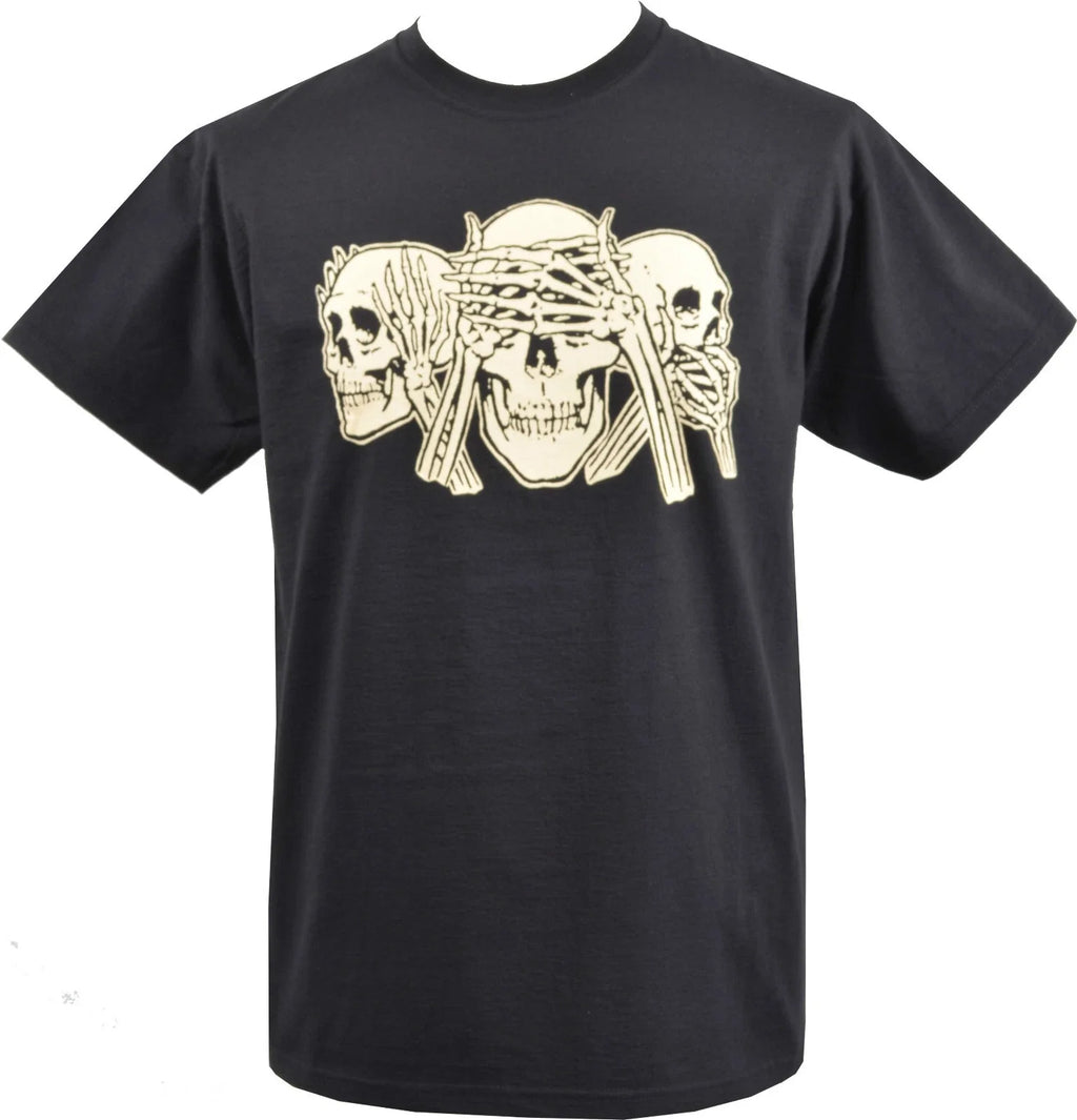 Mens Skull Hear no Evil, See Speak Skeleton S-5XL - Adult & Kids T-Shirts, Sweatshirts & Hoodies apparel design preview 1