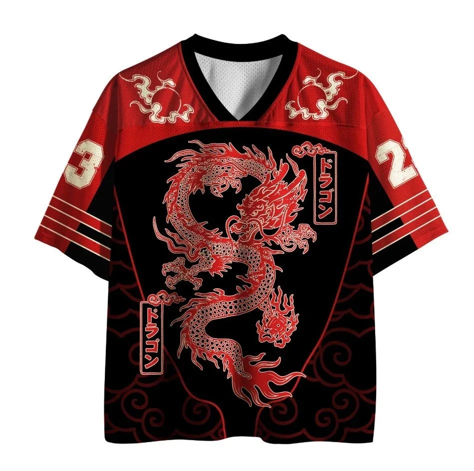 Auspicious Dragon Cloud Printed Jersey - Adult & Kids T-Shirts, Sweatshirts & Hoodies apparel design preview 1