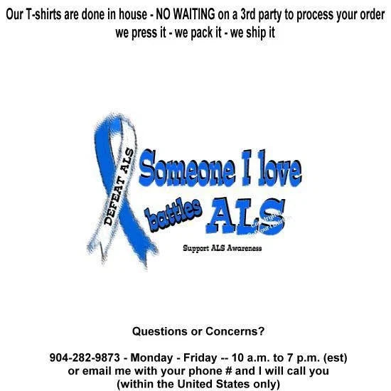 ALS Awareness Lou Gehrig's disease Someone I Love - Adult & Kids T-Shirts, Sweatshirts & Hoodies apparel design preview 1