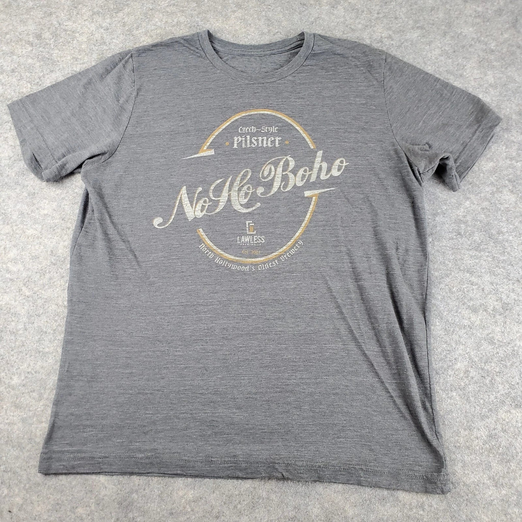 Lawless Brewing Company Men Large Gray Crew Neck - Adult & Kids T-Shirts, Sweatshirts & Hoodies apparel design preview 1