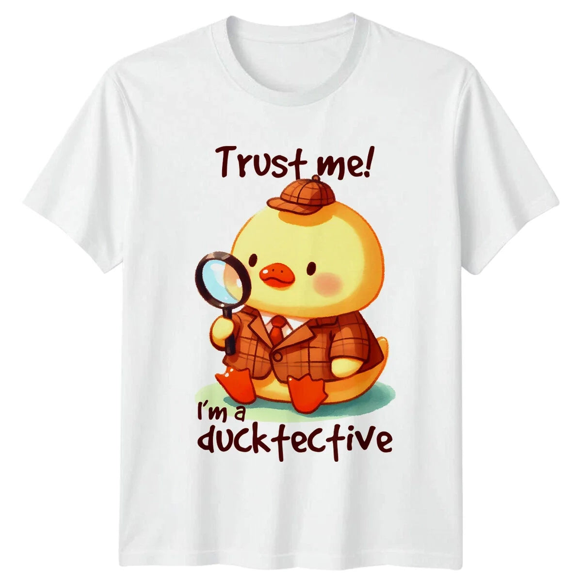 Ducktective Trust Me! Detective Duck Pun Cute Animal - Adult & Kids T-Shirts, Sweatshirts & Hoodies apparel design preview 1