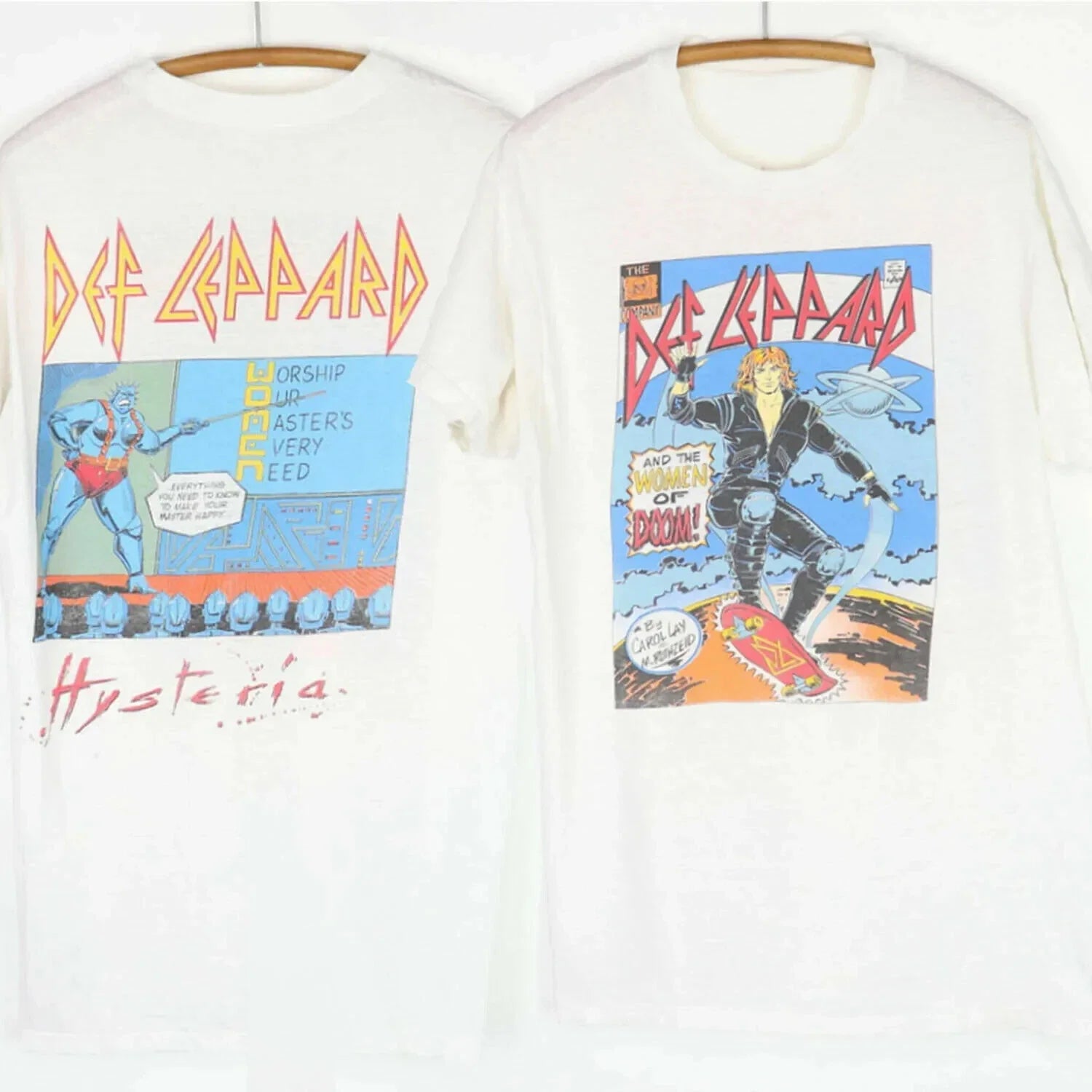 Vintage 1987 Def Leppard Hysteria Women Of Doom Tour - Adult & Kids T-Shirts, Sweatshirts & Hoodies apparel design preview 1