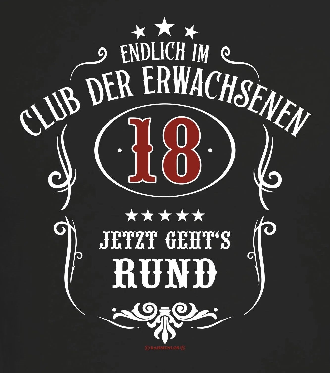 18th Birthday Now It Goes Round In The Club Of Adults - Adult & Kids T-Shirts, Sweatshirts & Hoodies apparel design preview 1