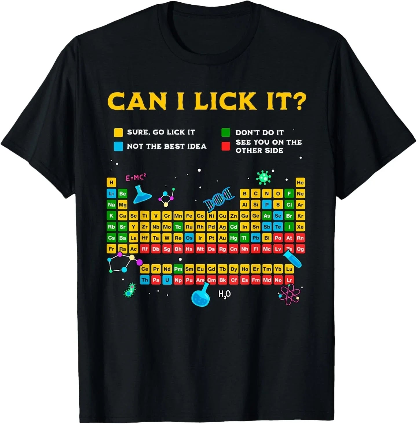 Can I Lick It Periodic Table Funny Science Teacher - Adult & Kids T-Shirts, Sweatshirts & Hoodies apparel design preview 1