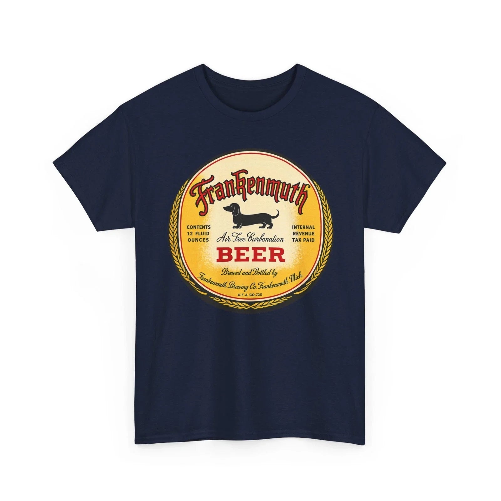 Frankenmuth Beer Dachshund Dog MI Brewing Co. Retro - Adult & Kids T-Shirts, Sweatshirts & Hoodies apparel design preview 1