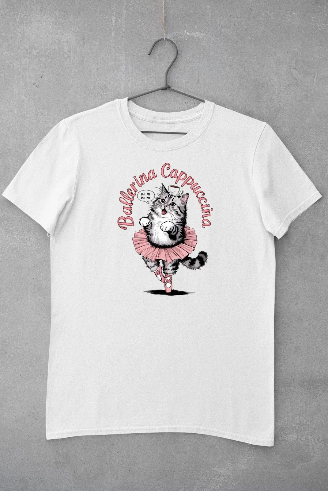 Ballerina Cappuccina Cat Meme Brainrot Logo Men's - Adult & Kids T-Shirts, Sweatshirts & Hoodies apparel design preview 1