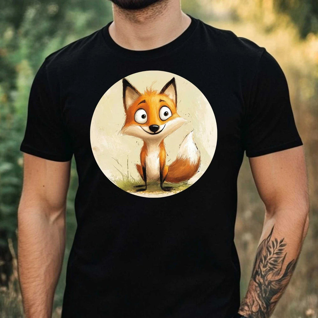 Mens Funny Cartoon Fox Motif Cotton Size XS to 5XL - Adult & Kids T-Shirts, Sweatshirts & Hoodies apparel design preview 1