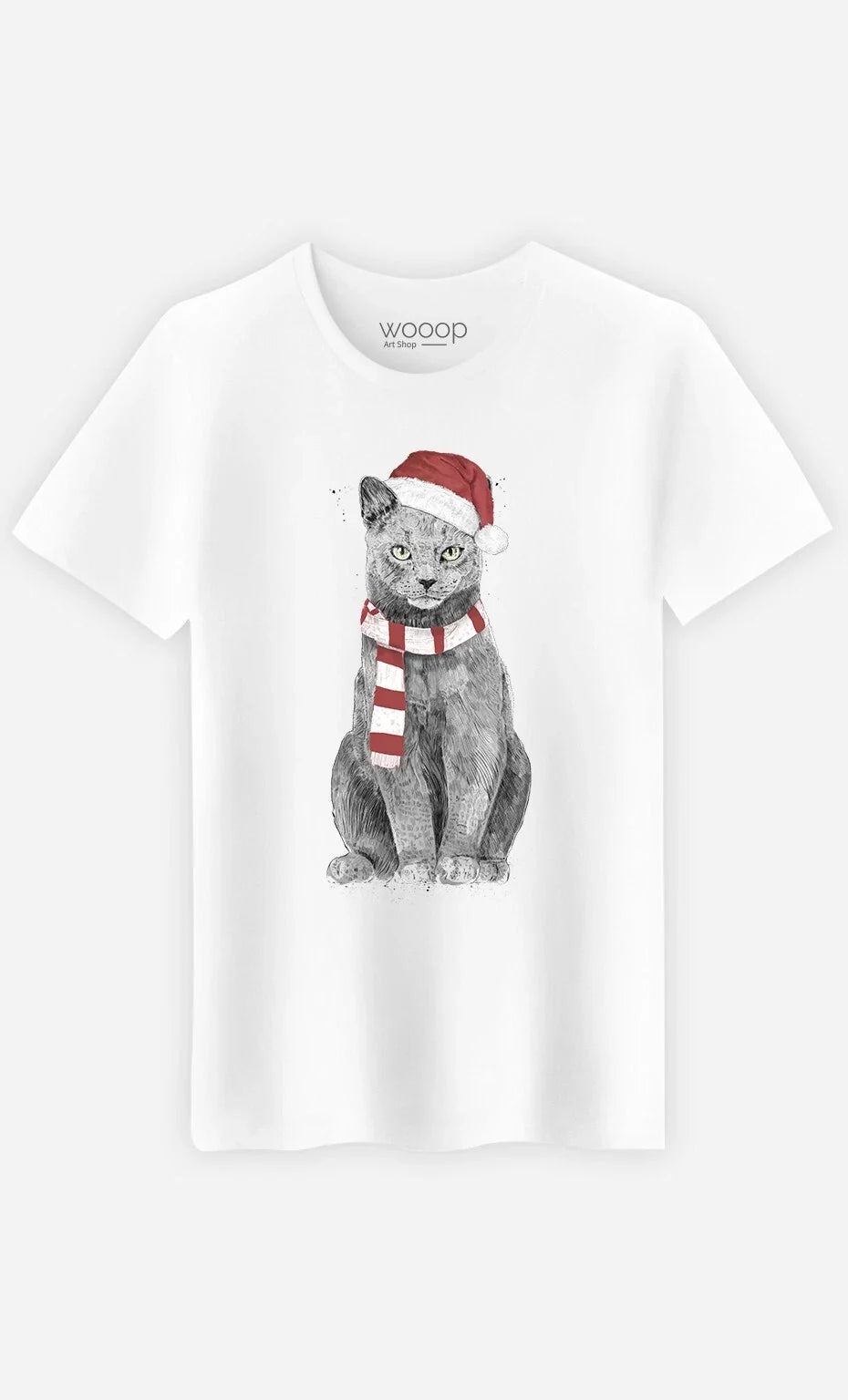Men's Short Sleeve White, XMAS CAT - Adult & Kids T-Shirts, Sweatshirts & Hoodies apparel design preview 1