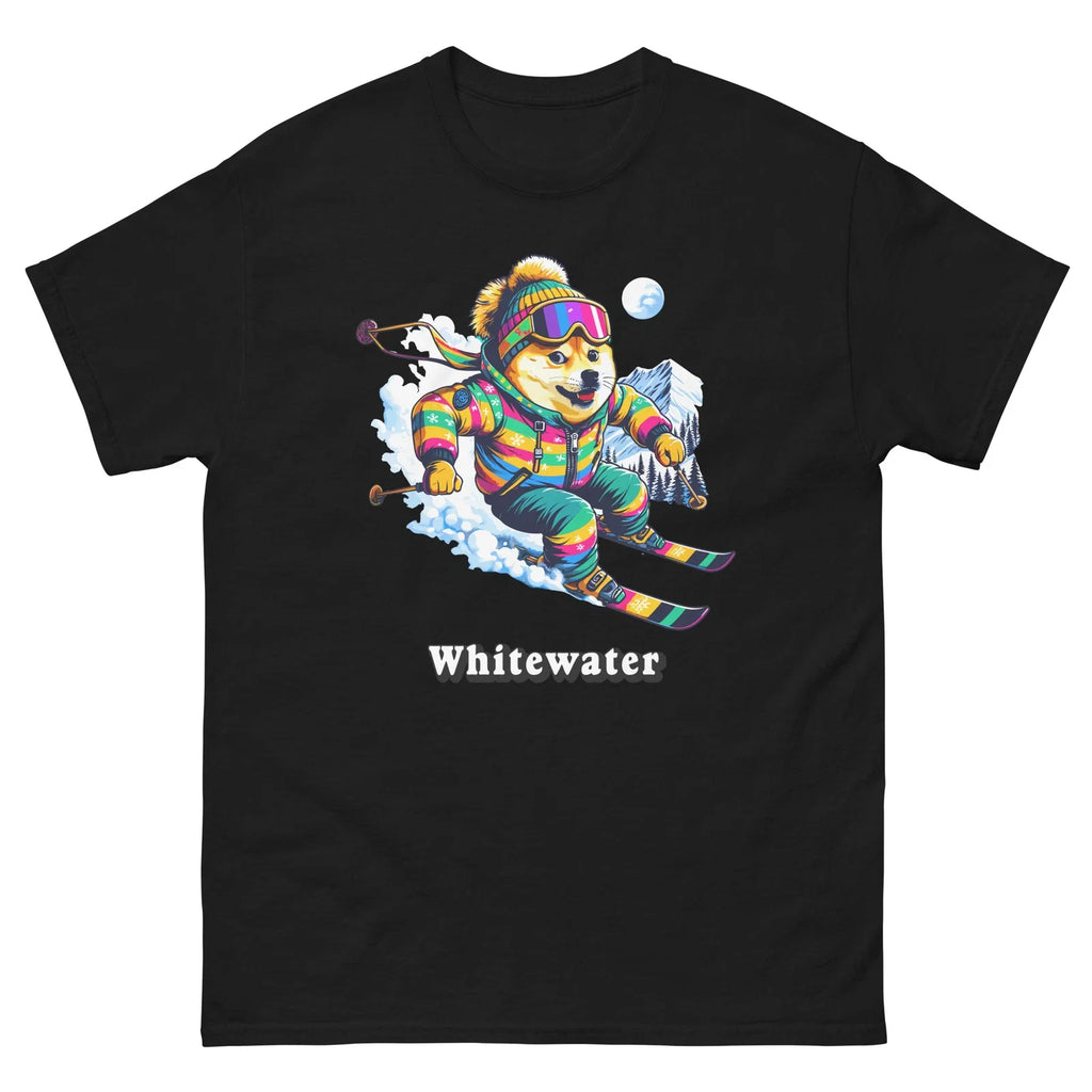 Whitewater Doge Skiing Funny Ski Skier Dog Meme Cute - Adult & Kids T-Shirts, Sweatshirts & Hoodies apparel design preview 1
