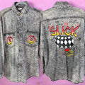 Vintage 80s 90s Slick Bad Boy Acid Wash Gray Jean - Adult & Kids T-Shirts, Sweatshirts & Hoodies apparel design preview 1