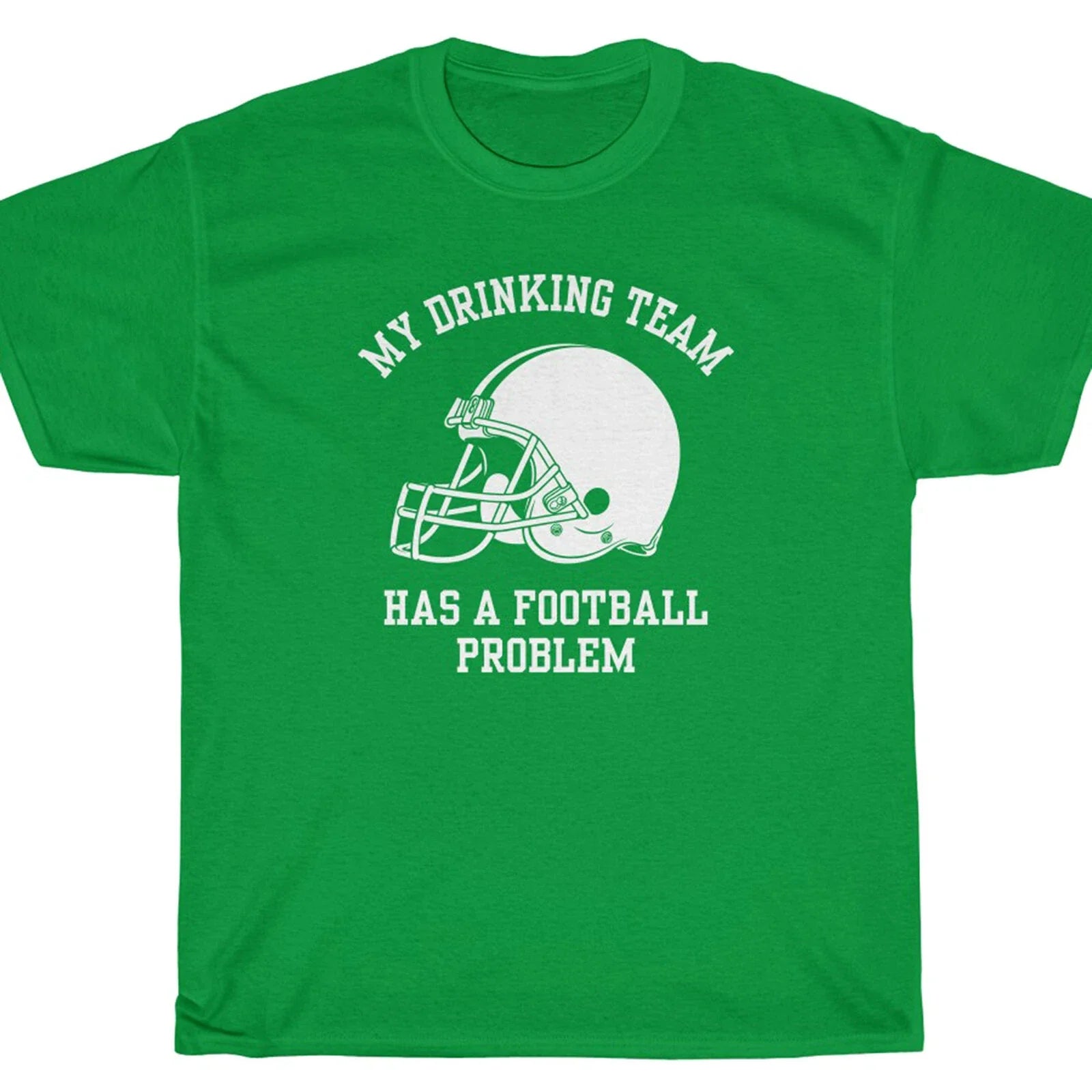 MY DRINKING TEAM HAS A FOOTBALL PROBLEM blue mountain - Adult & Kids T-Shirts, Sweatshirts & Hoodies apparel design preview 1