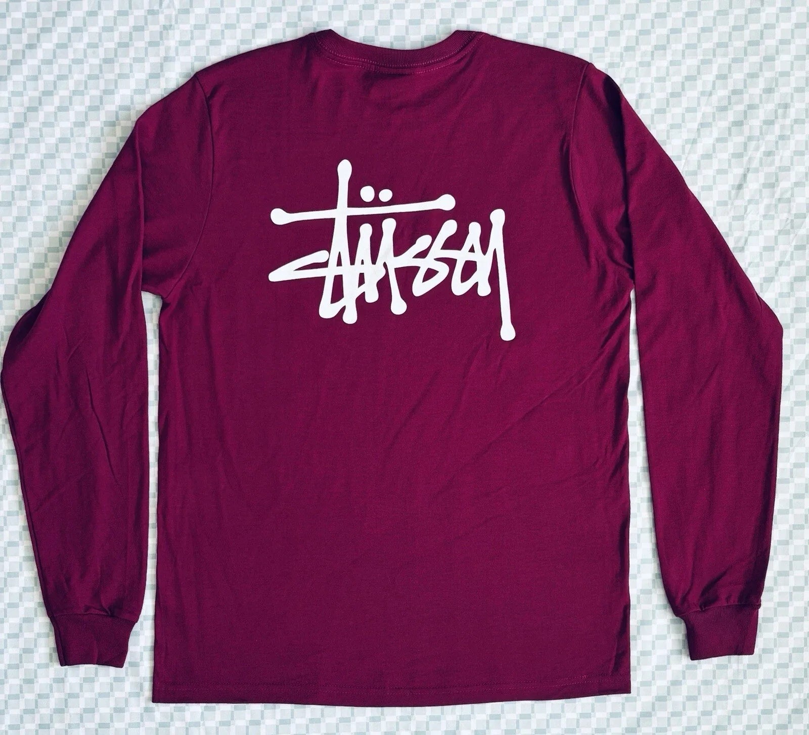 Stussy Basic Logo Mens SM Pink Purple - Adult & Kids T-Shirts, Sweatshirts & Hoodies apparel design preview 1