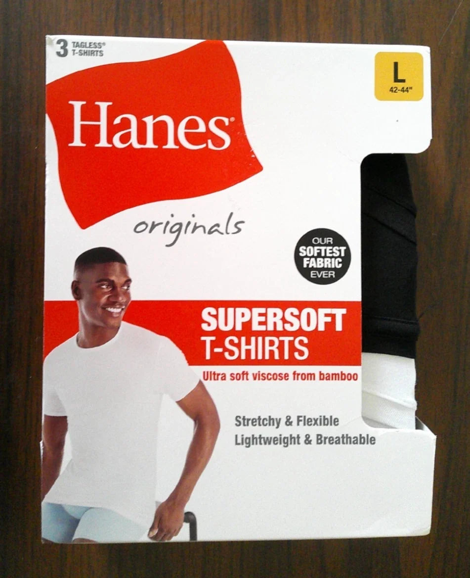 New 3 Mens Hanes Supersoft Crew Neck Size Large - Adult & Kids T-Shirts, Sweatshirts & Hoodies apparel design preview 1