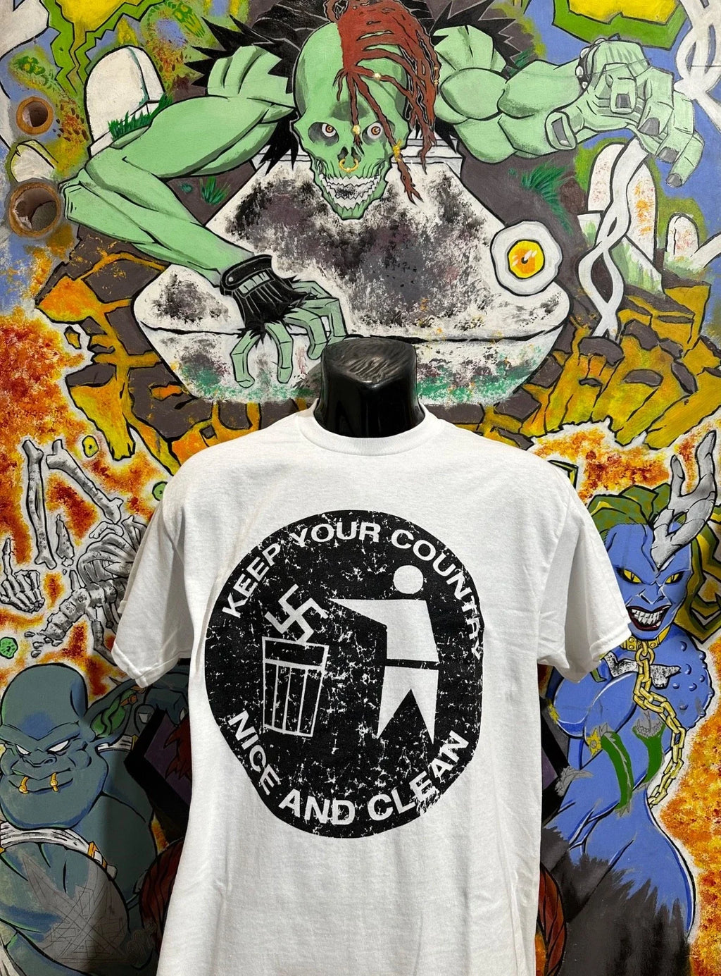 Keep Your Country Nice and Clean Anti Racist Officer - Adult & Kids T-Shirts, Sweatshirts & Hoodies apparel design preview 1