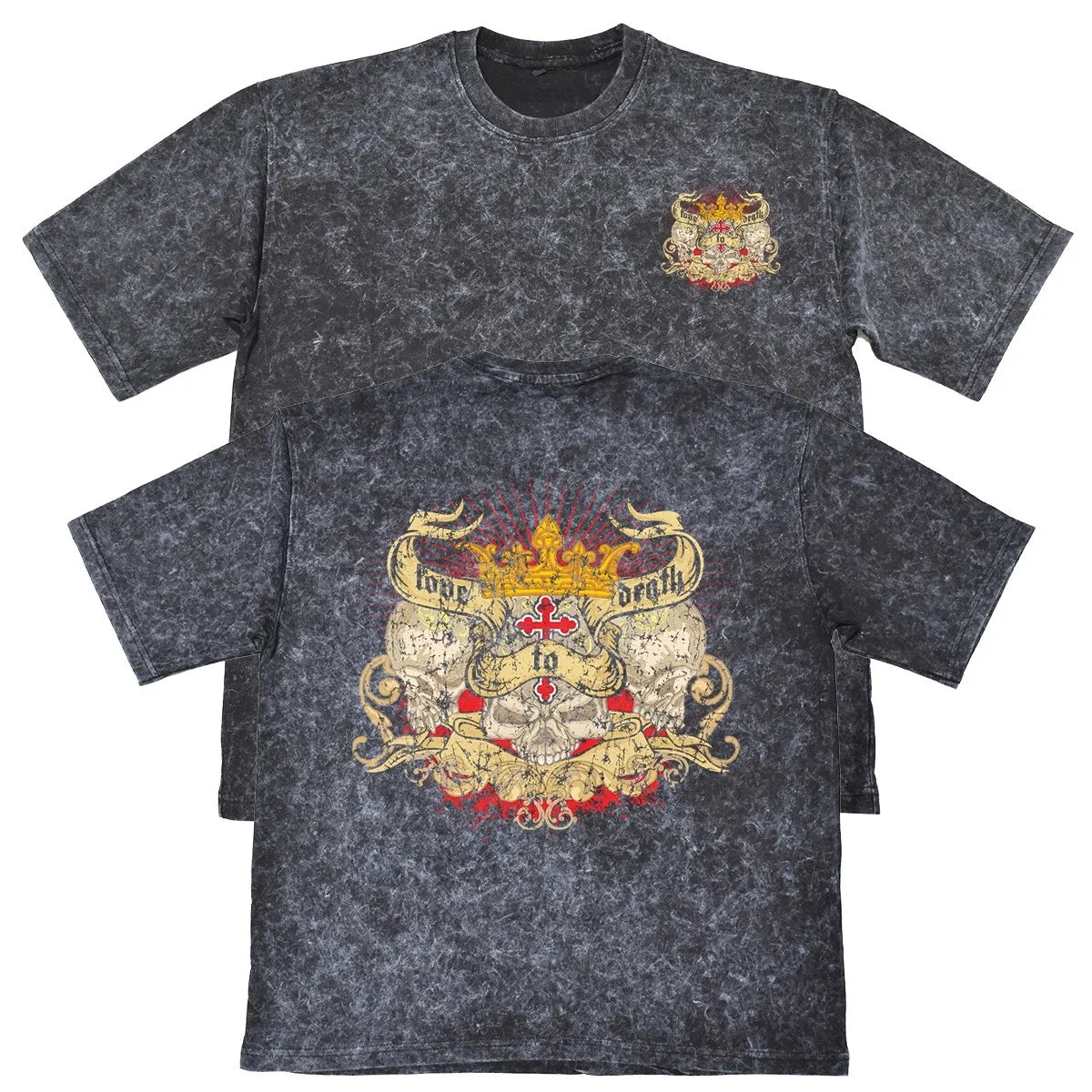 Love To Death Mens Carbon Grey Heavyweight 240gsm - Adult & Kids T-Shirts, Sweatshirts & Hoodies apparel design preview 1