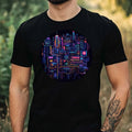 Mens Futuristic City Motif Cotton Size XS to 5XL - Adult & Kids T-Shirts, Sweatshirts & Hoodies apparel design preview 1