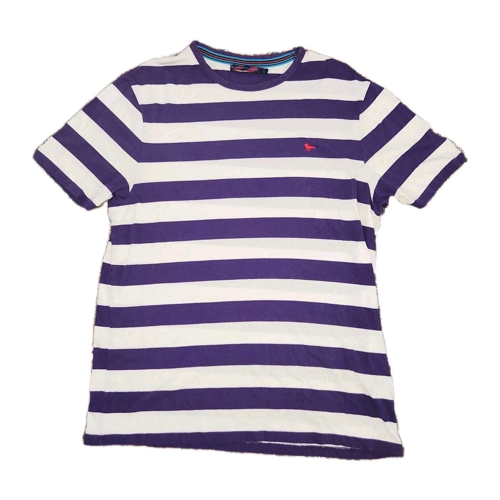 Modern Amusement Y2K Purple White Stripe Sz L 100% - Adult & Kids T-Shirts, Sweatshirts & Hoodies apparel design preview 1