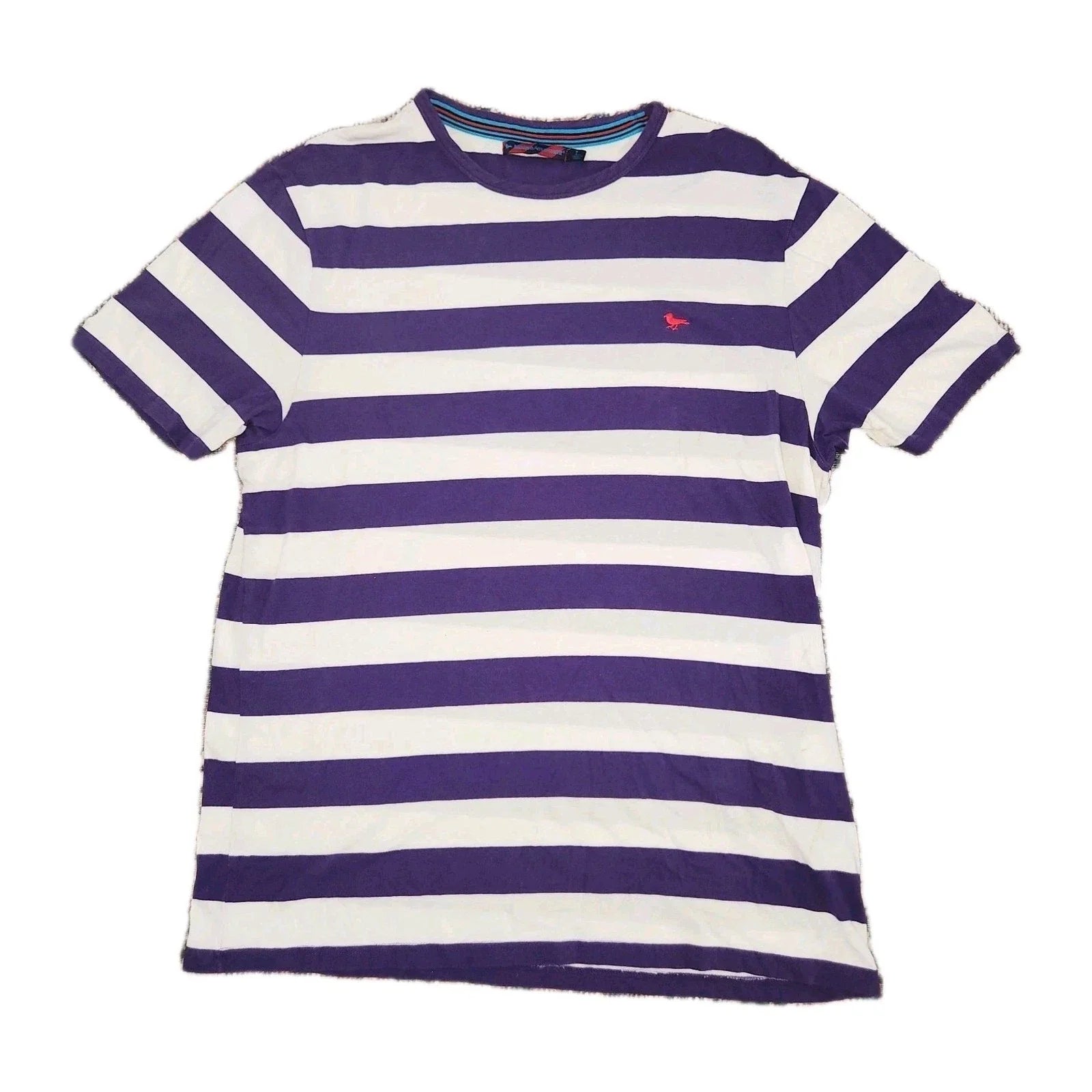Modern Amusement Y2K Purple White Stripe Sz L 100% - Adult & Kids T-Shirts, Sweatshirts & Hoodies apparel design preview 1