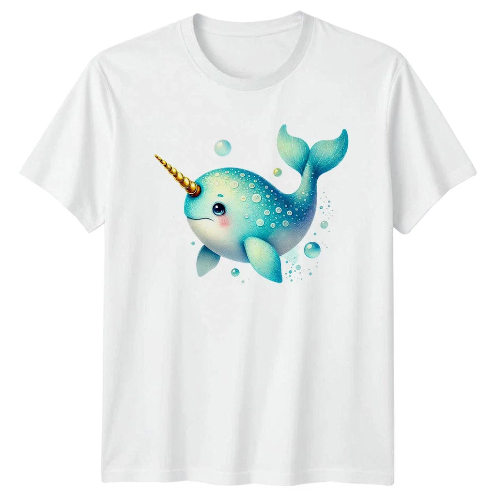 Cute Narwhal Ocean Wildlife Fantasy Animal Birthday - Adult & Kids T-Shirts, Sweatshirts & Hoodies apparel design preview 1