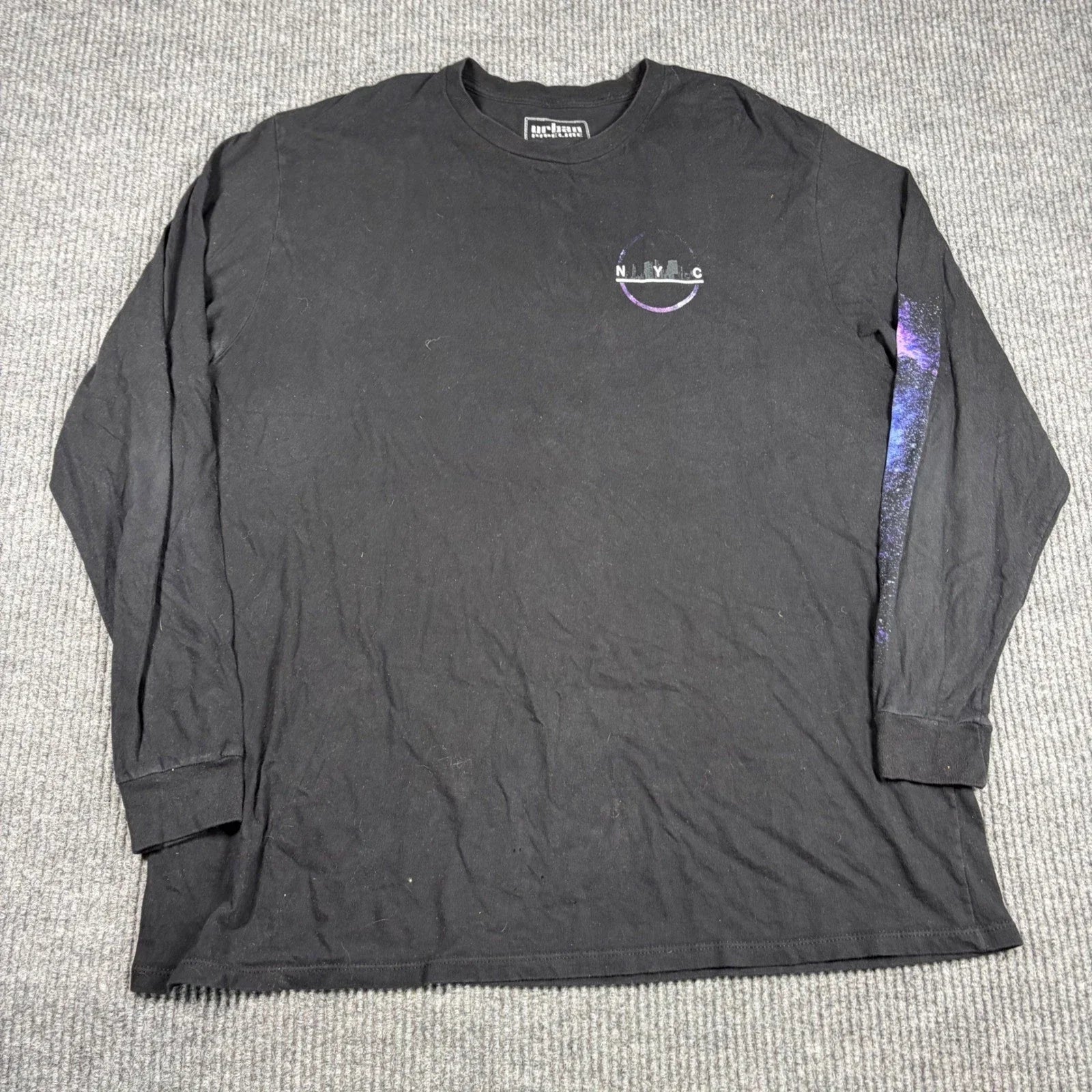 Urban Pipeline Mens XL Black NYC Skyline Galaxy - Adult & Kids T-Shirts, Sweatshirts & Hoodies apparel design preview 1