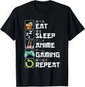 Eat Sleep Anime Gaming Repeat Kawaii Otaku Manga - Adult & Kids T-Shirts, Sweatshirts & Hoodies apparel design preview 1