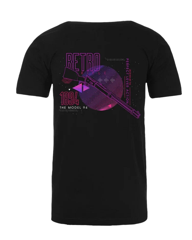 Retro Rifle 1894 Model 94 Black Neon Purple Graphic - Adult & Kids T-Shirts, Sweatshirts & Hoodies apparel design preview 1