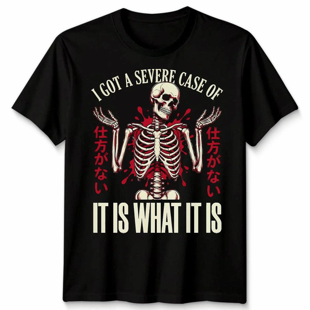 It Is What Skeleton Japanese Stoic Aesthetic - Adult & Kids T-Shirts, Sweatshirts & Hoodies apparel design preview 1