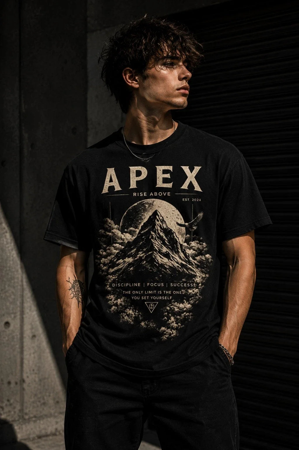 APEX Mountain Discipline Focus Success Premium - Adult & Kids T-Shirts, Sweatshirts & Hoodies apparel design preview 1