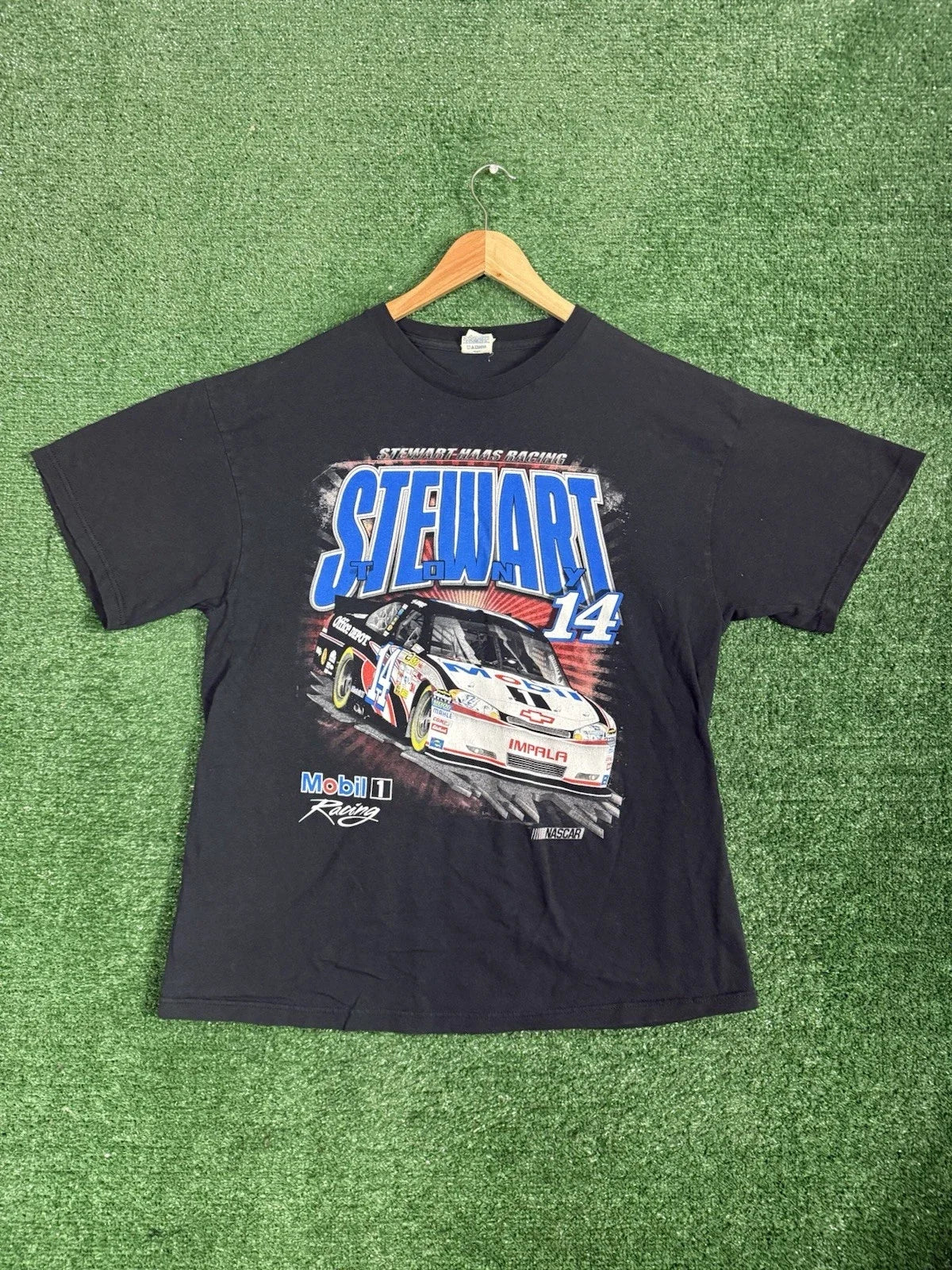 Vintage Men's XL Tony Stewart #14 NASCAR Impala Mobil - Adult & Kids T-Shirts, Sweatshirts & Hoodies apparel design preview 1