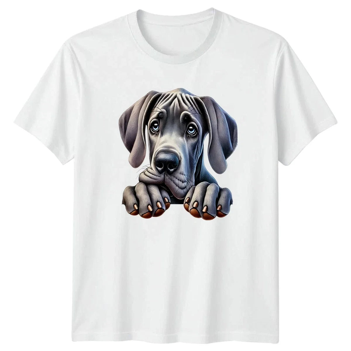 Cute Great Dane Dog Peeking Puppy Gift For Him And - Adult & Kids T-Shirts, Sweatshirts & Hoodies apparel design preview 1