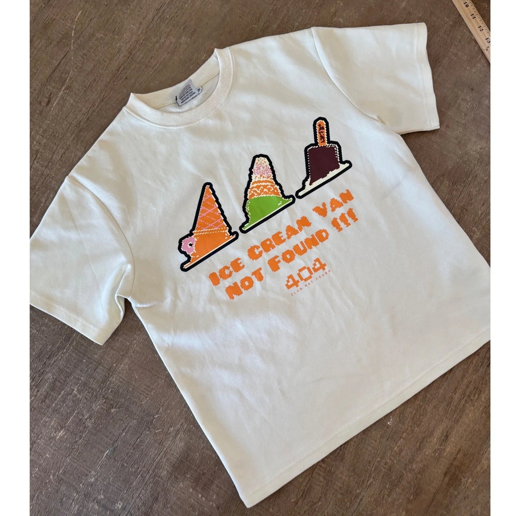 SnowDay Pixel Art 404 Error Melting Ice Cream - Adult & Kids T-Shirts, Sweatshirts & Hoodies apparel design preview 1