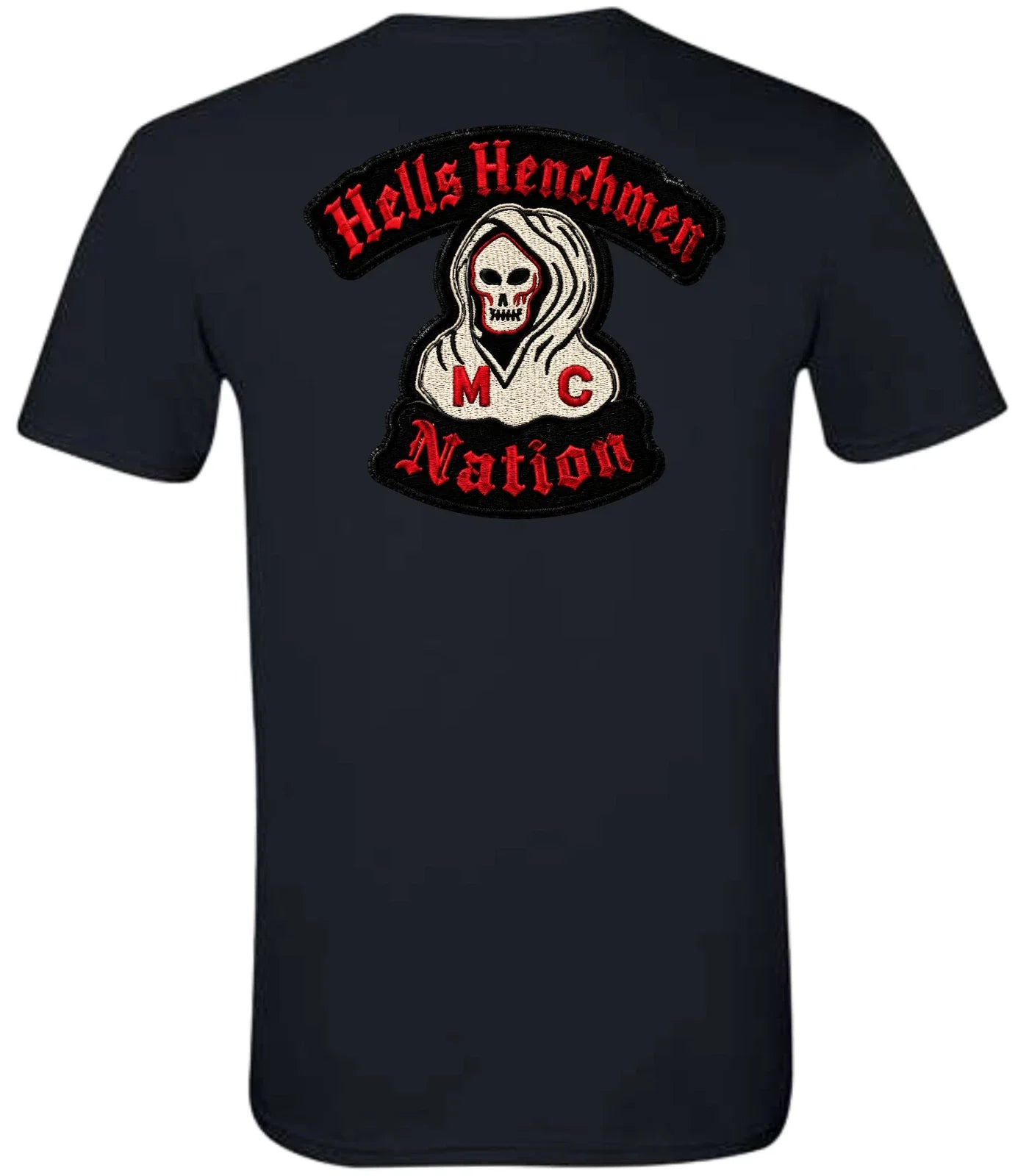 Hells Henchmen Mc Nation Bottom Rocker Black Crew - Adult & Kids T-Shirts, Sweatshirts & Hoodies apparel design preview 1