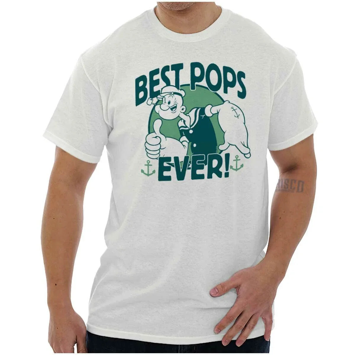 Best Pops Ever Fathers Day Dad Popeye Sailor Adult - Adult & Kids T-Shirts, Sweatshirts & Hoodies apparel design preview 1