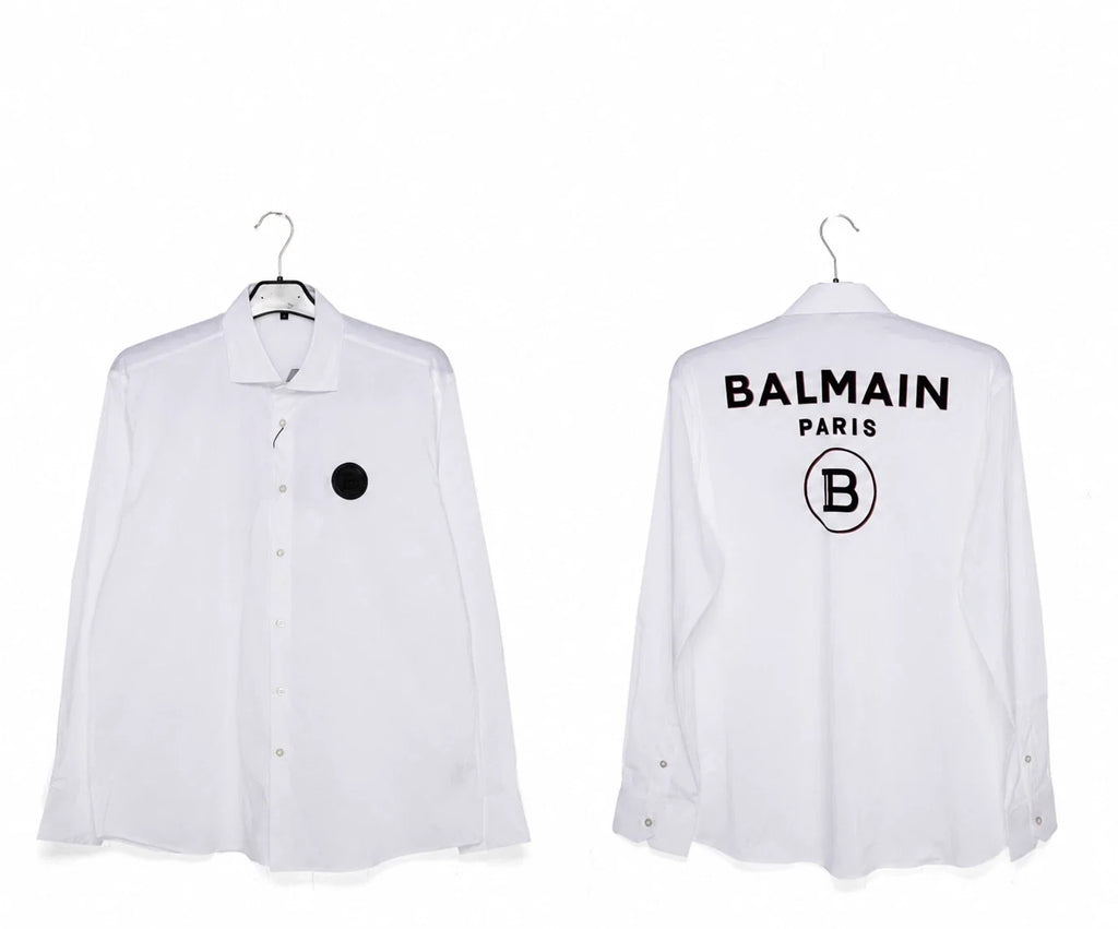 Balmain white with Front Logo and printed written on - Adult & Kids T-Shirts, Sweatshirts & Hoodies apparel design preview 1