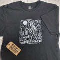 Desert Night Cactus Skeleton Cowboy Hand Printed Lino - Adult & Kids T-Shirts, Sweatshirts & Hoodies apparel design preview 1