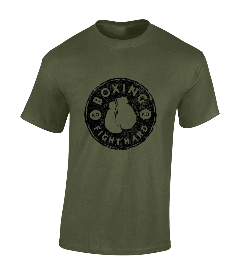 BOXING FIGHT HARD MENS DESIGN FOR BOXER TRAINING TOP - Adult & Kids T-Shirts, Sweatshirts & Hoodies apparel design preview 1