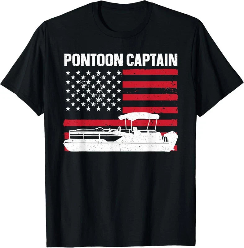 Cool Pontoon Captain Art For Boat - Adult & Kids T-Shirts, Sweatshirts & Hoodies apparel design preview 1