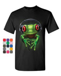DJ Frog with Headphones Cute Animal Music Wildlife - Adult & Kids T-Shirts, Sweatshirts & Hoodies apparel design preview 1