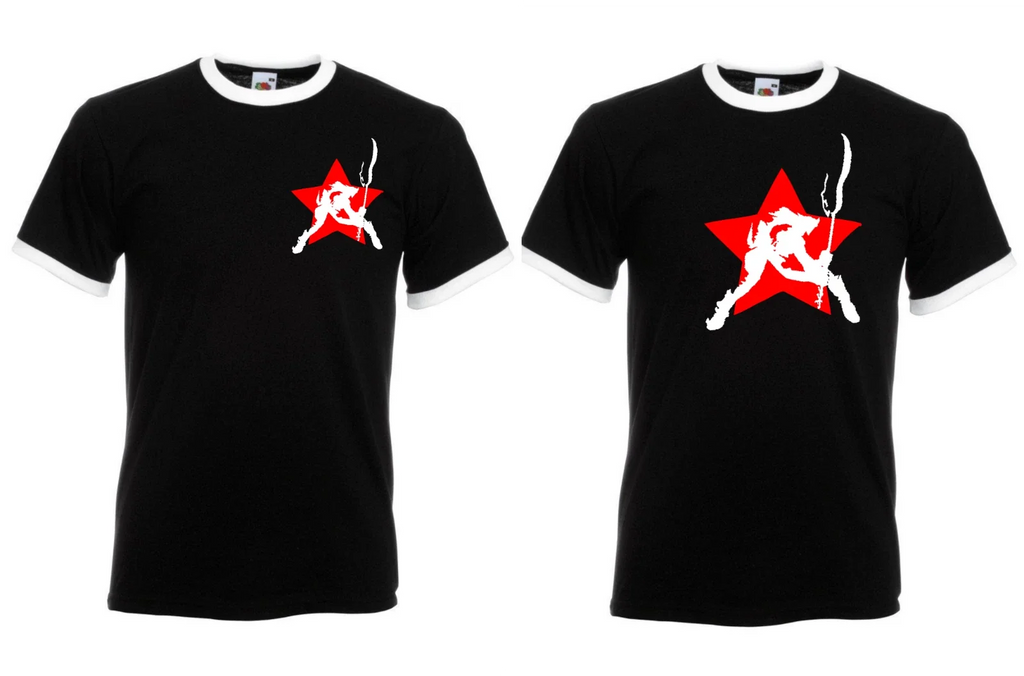 Joe strummer the clash punk retro, mens cotton ringer - Adult & Kids T-Shirts, Sweatshirts & Hoodies apparel design preview 1