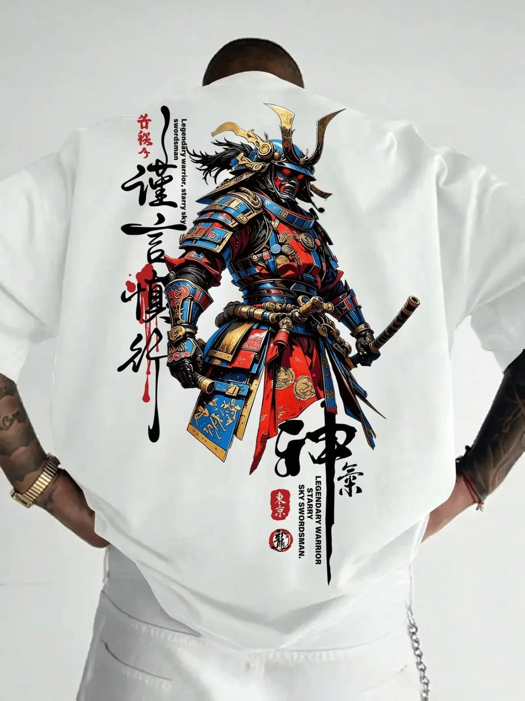 Japanese Samurai Warrior Oversized Mens Graphic - Adult & Kids T-Shirts, Sweatshirts & Hoodies apparel design preview 1